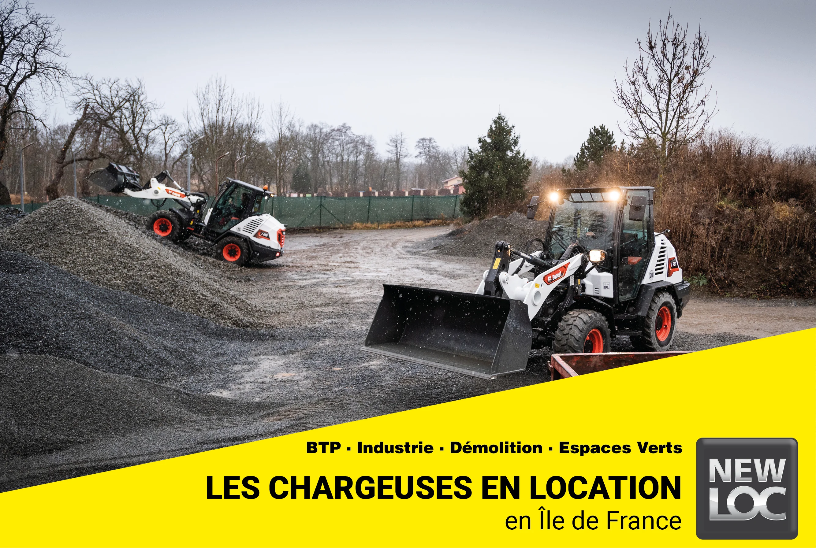 Les chargeuses sur pneus en location en Île de France