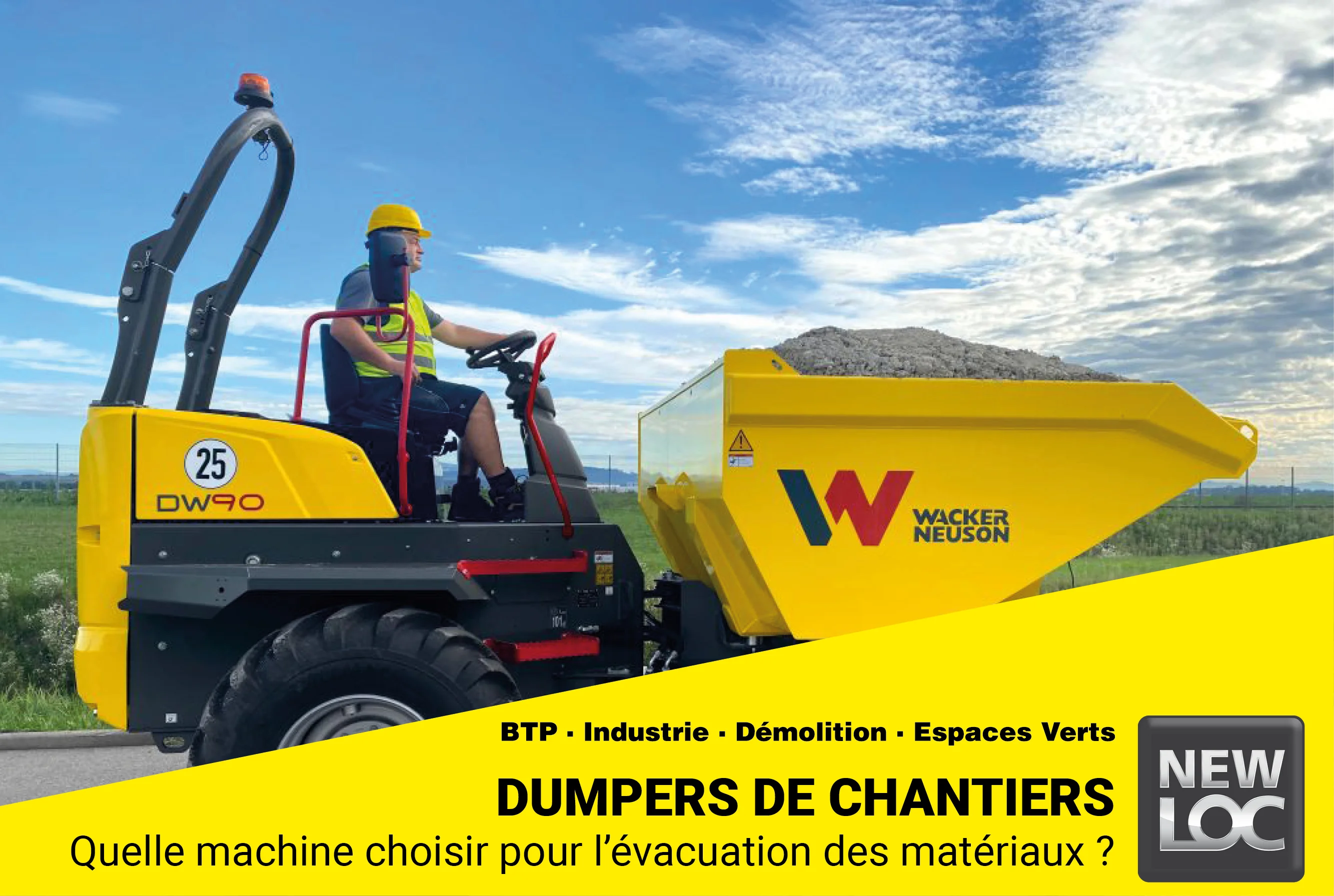 Dumpers de chantier : quelle machine choisir pour l’évacuation des matériaux ?