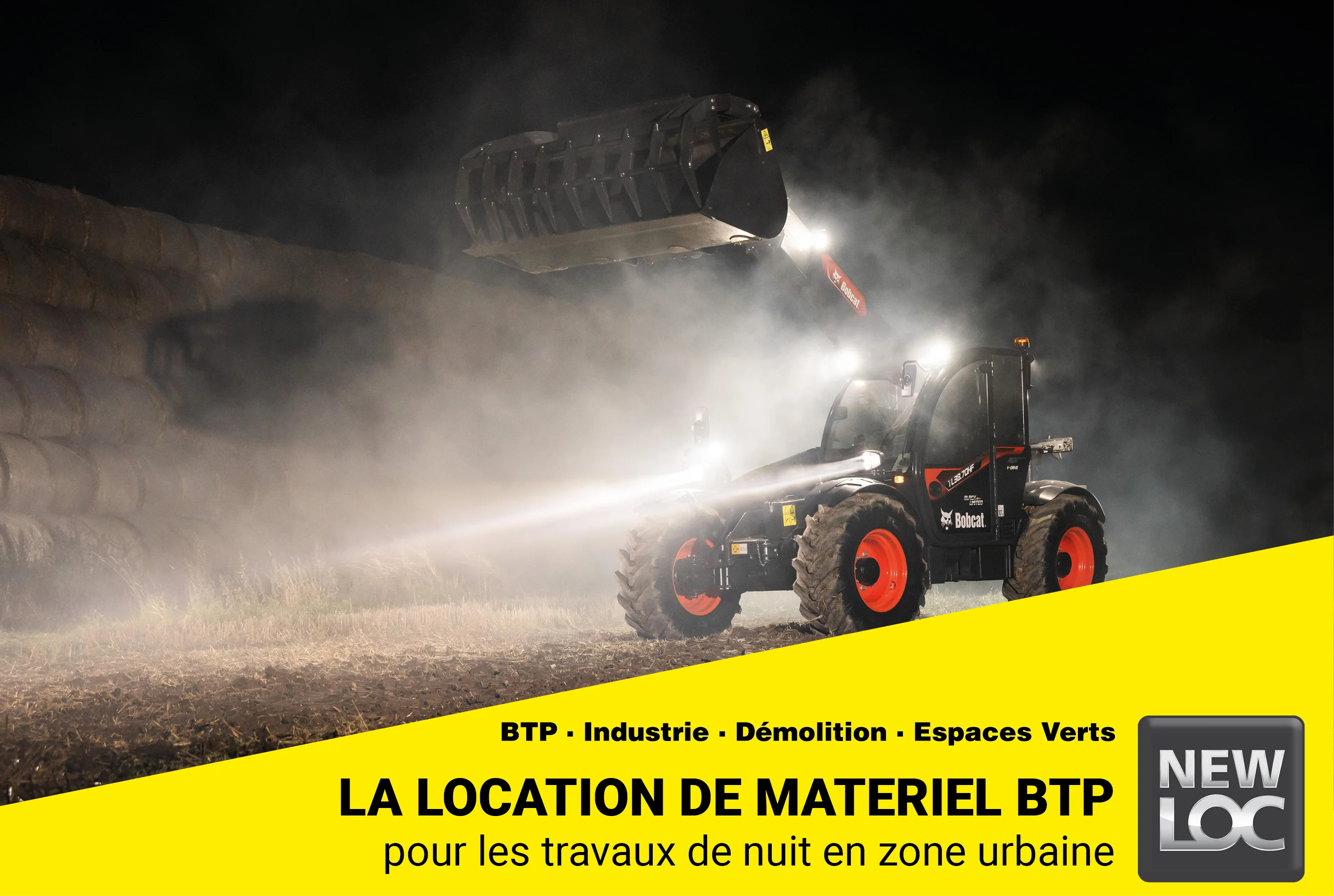 La location de matériel BTP pour les travaux de nuit en zone urbaine