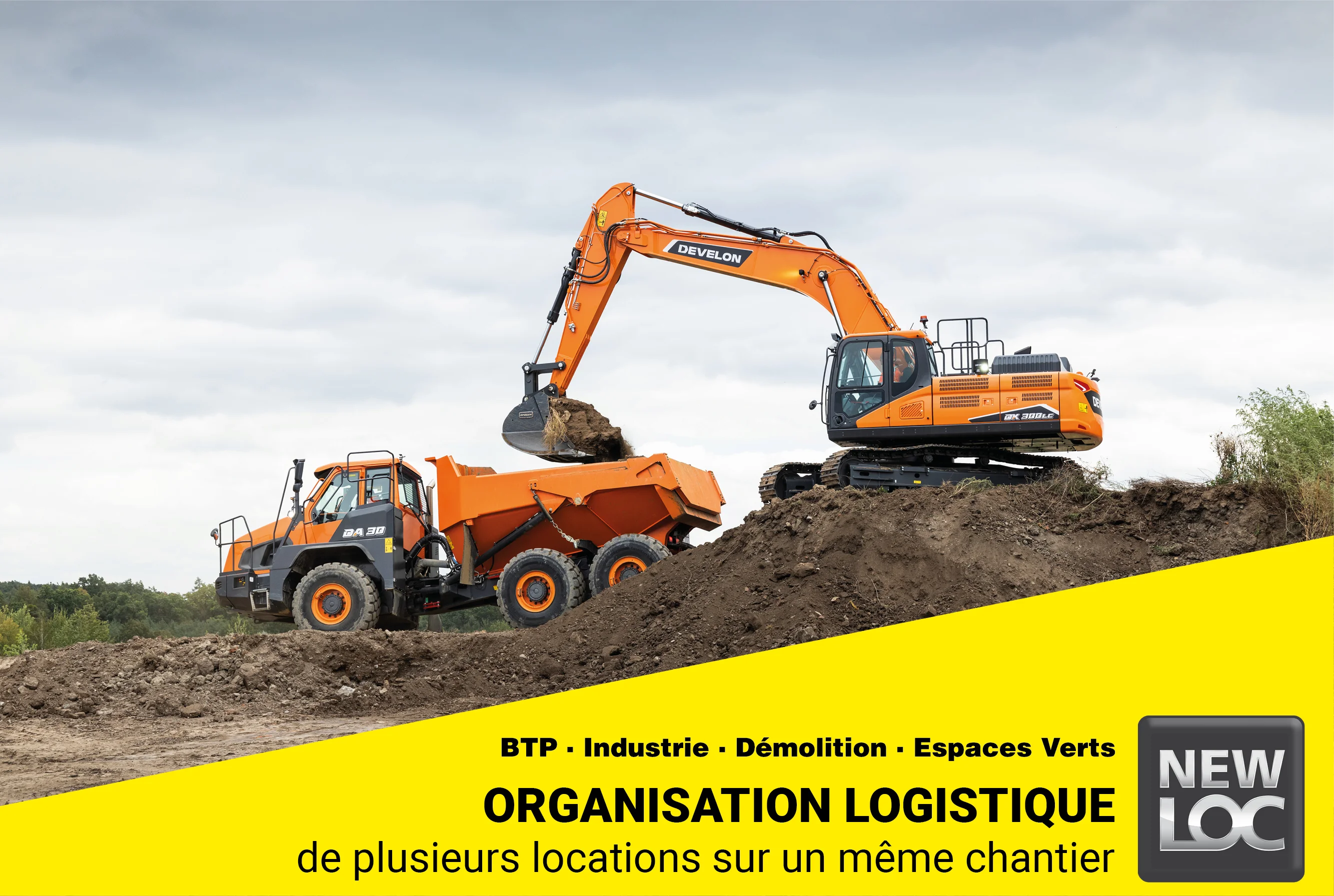 Organisation logistique de plusieurs locations sur un même chantier