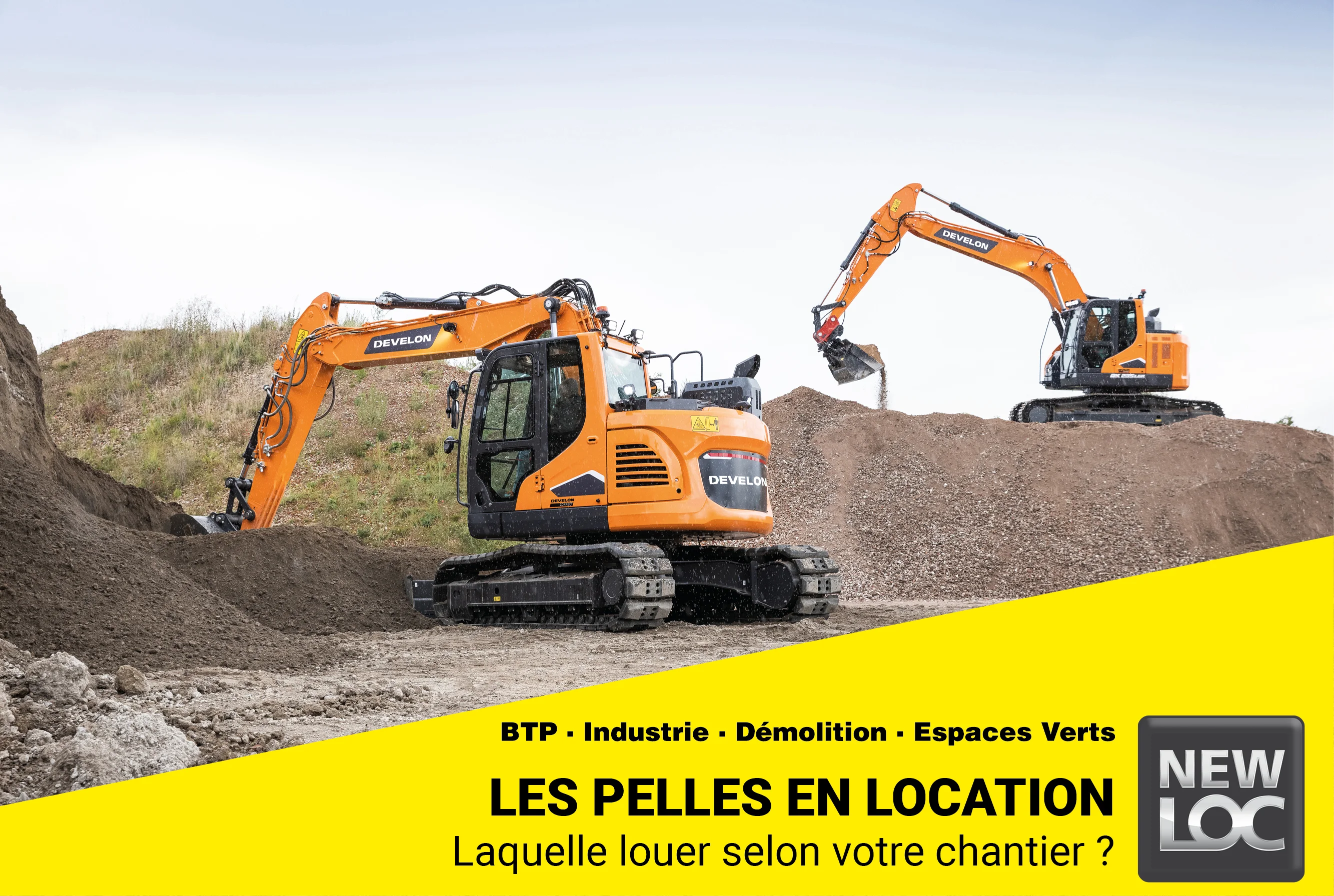 Les pelles sur chenilles et pelles sur pneus : laquelle louer selon votre chantier ?